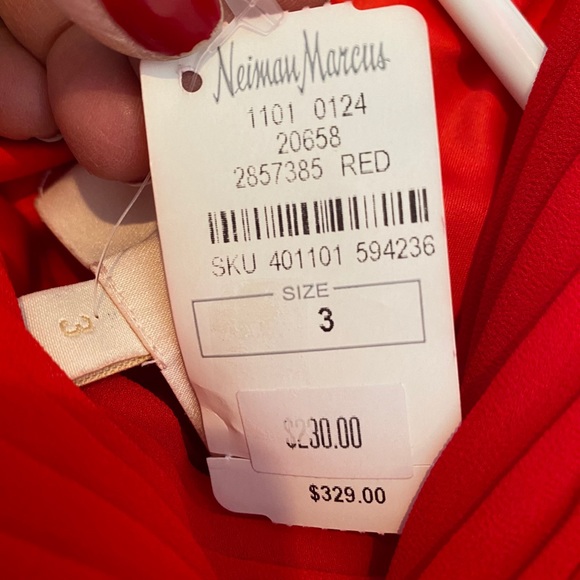 Red one shoulder dress by AIJEK - Picture 7 of 7